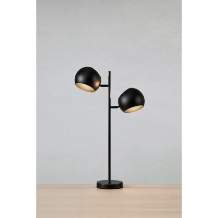 Markslöjd 108691 - Pöytävalaisin EDGAR 2xE14/40W/230V musta