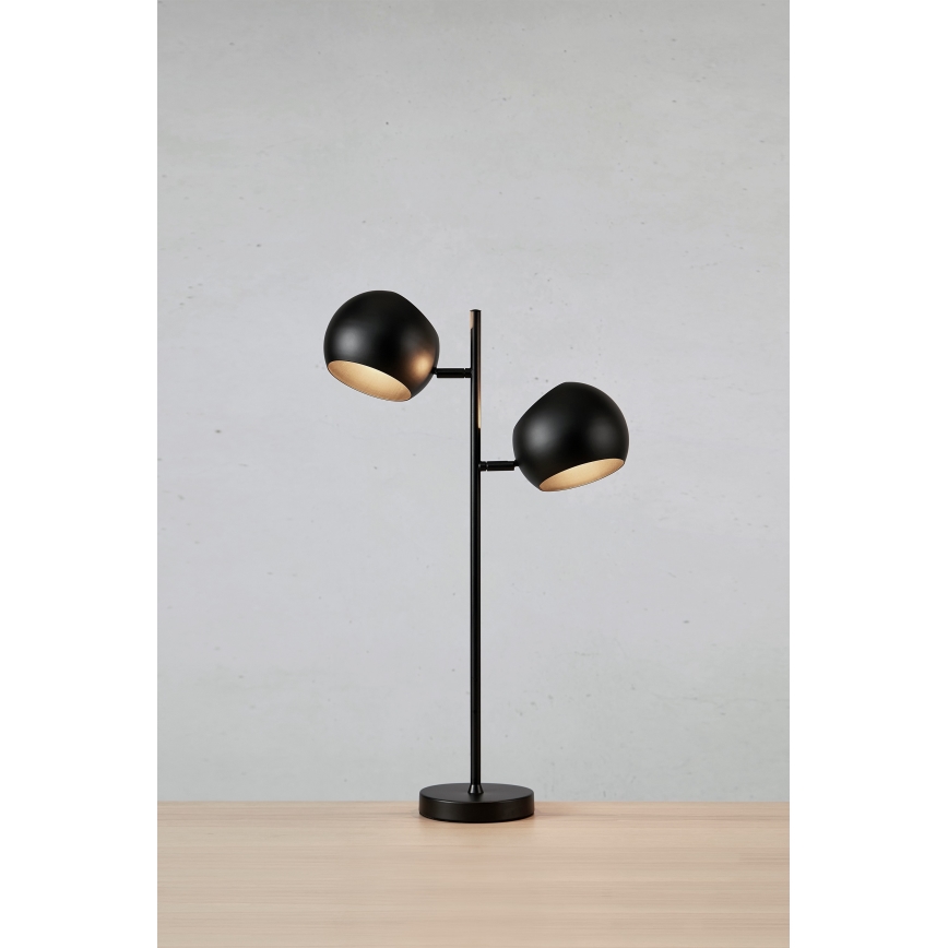 Markslöjd 108691 - Pöytävalaisin EDGAR 2xE14/40W/230V musta