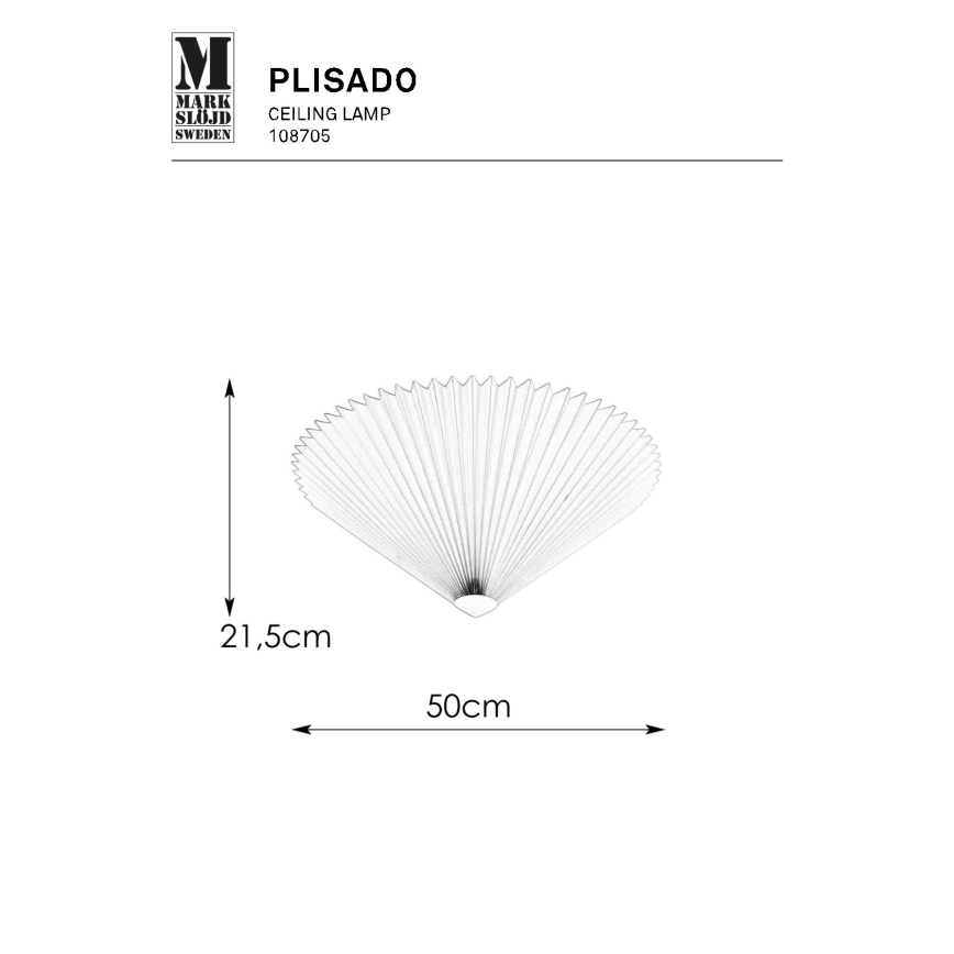 Markslöjd 108705 - Kattovalo PLISADO 3xE14/40W/230V halkaisija 50 cm beige