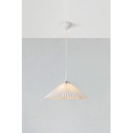 Markslöjd 108711 - Kattokruunu johdossa PLISADO 1xE27/40W/230V halkaisija 50 cm valkoinen