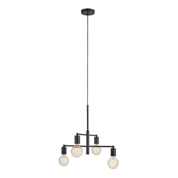 Markslöjd 108716 - Kattokruunu johdossa CIELO 4xE27/40W/230V musta