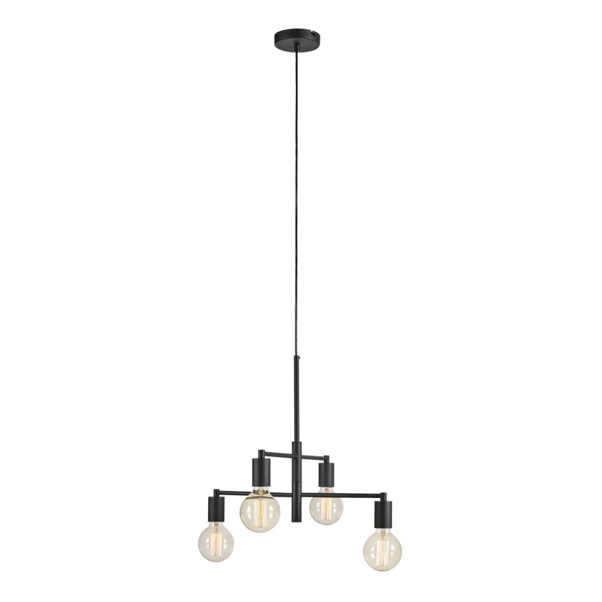 Markslöjd 108716 - Kattokruunu johdossa CIELO 4xE27/40W/230V musta