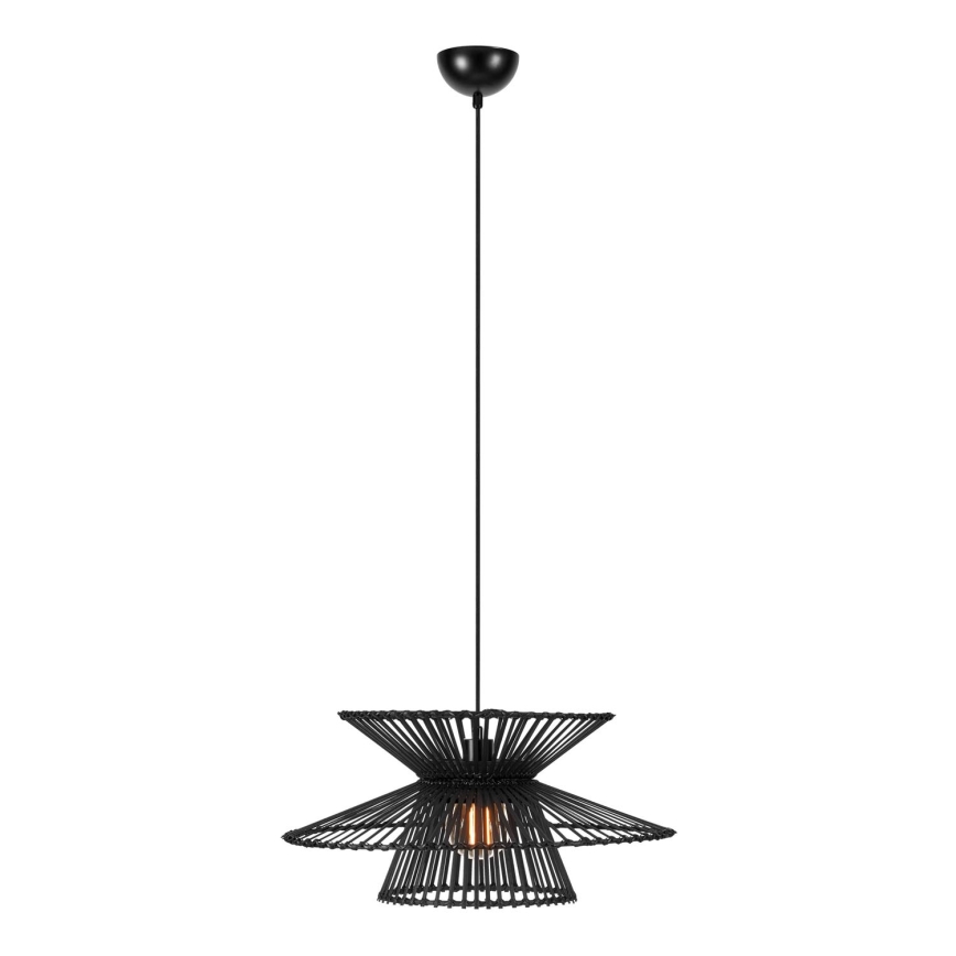 Markslöjd 108784 - Kattokruunu johdossa DUPLICI 1xE27/40W/230V musta/bambu