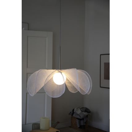 Markslöjd 108818 - Kattokruunu johdossa STYRKA 1xE27/40W/230V halkaisija 75 cm valkoinen