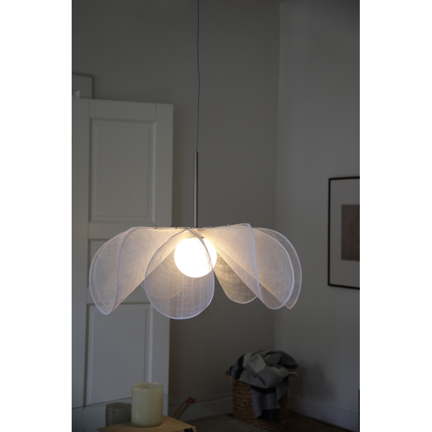 Markslöjd 108818 - Kattokruunu johdossa STYRKA 1xE27/40W/230V halkaisija 75 cm valkoinen