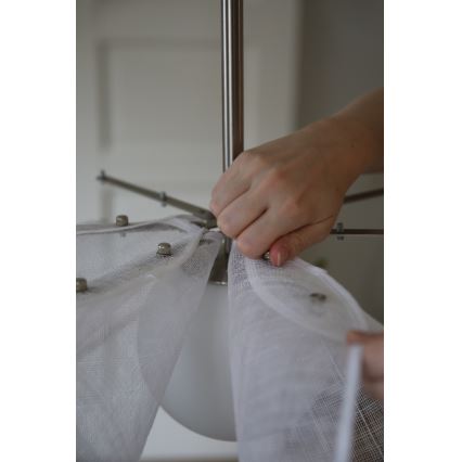 Markslöjd 108818 - Kattokruunu johdossa STYRKA 1xE27/40W/230V halkaisija 75 cm valkoinen