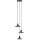 Markslöjd 108853 - Kattokruunu johdossa NOVIA 3xE27/40W/230V musta/savuinen