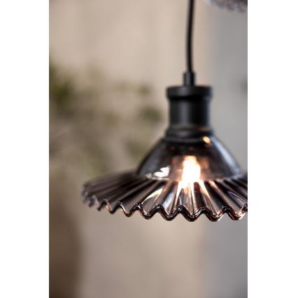 Markslöjd 108853 - Kattokruunu johdossa NOVIA 3xE27/40W/230V musta/savuinen