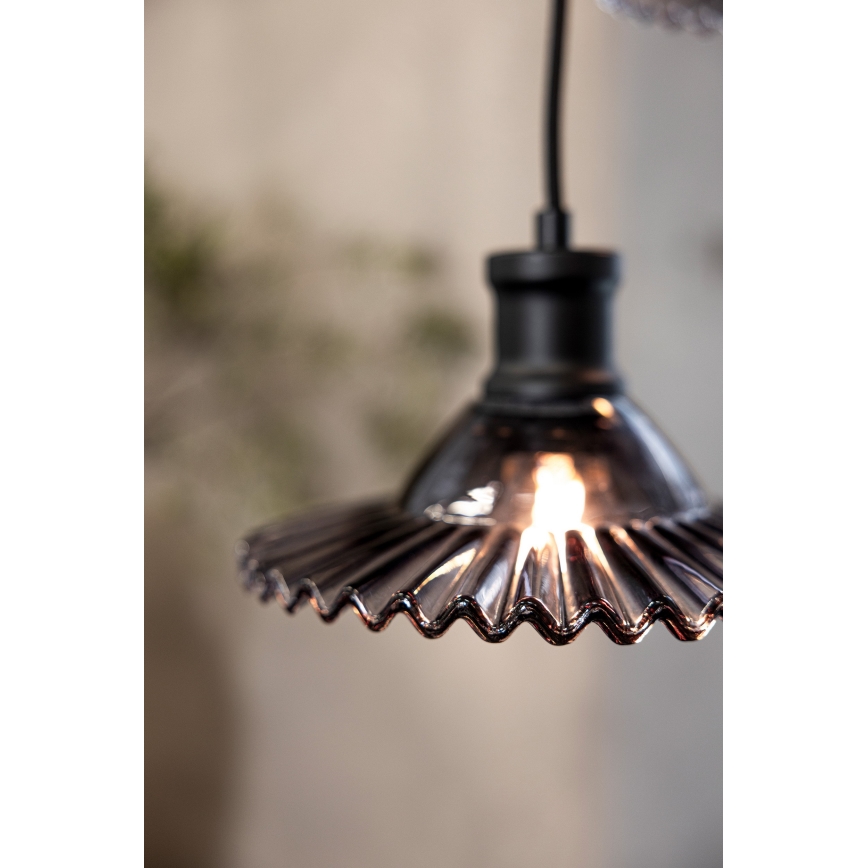 Markslöjd 108853 - Kattokruunu johdossa NOVIA 3xE27/40W/230V musta/savuinen