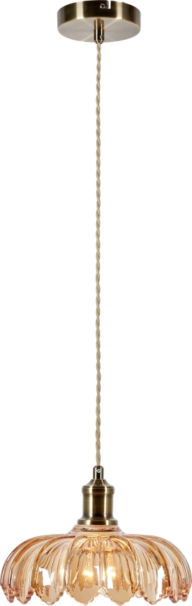 Markslöjd 108858 - Kattokruunu johdossa KURAGE 1xE27/40W/230V messinki/savuinen beige