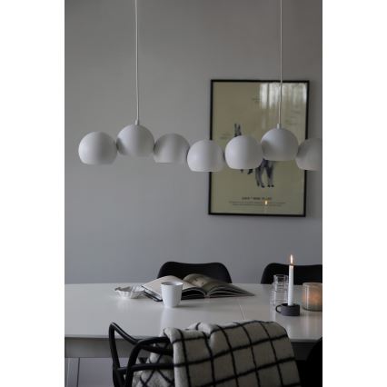Markslöjd 108859 - Kattokruunu johdossa CUPOLO 7xE14/40W/230V valkoinen