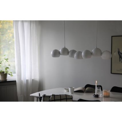 Markslöjd 108859 - Kattokruunu johdossa CUPOLO 7xE14/40W/230V valkoinen
