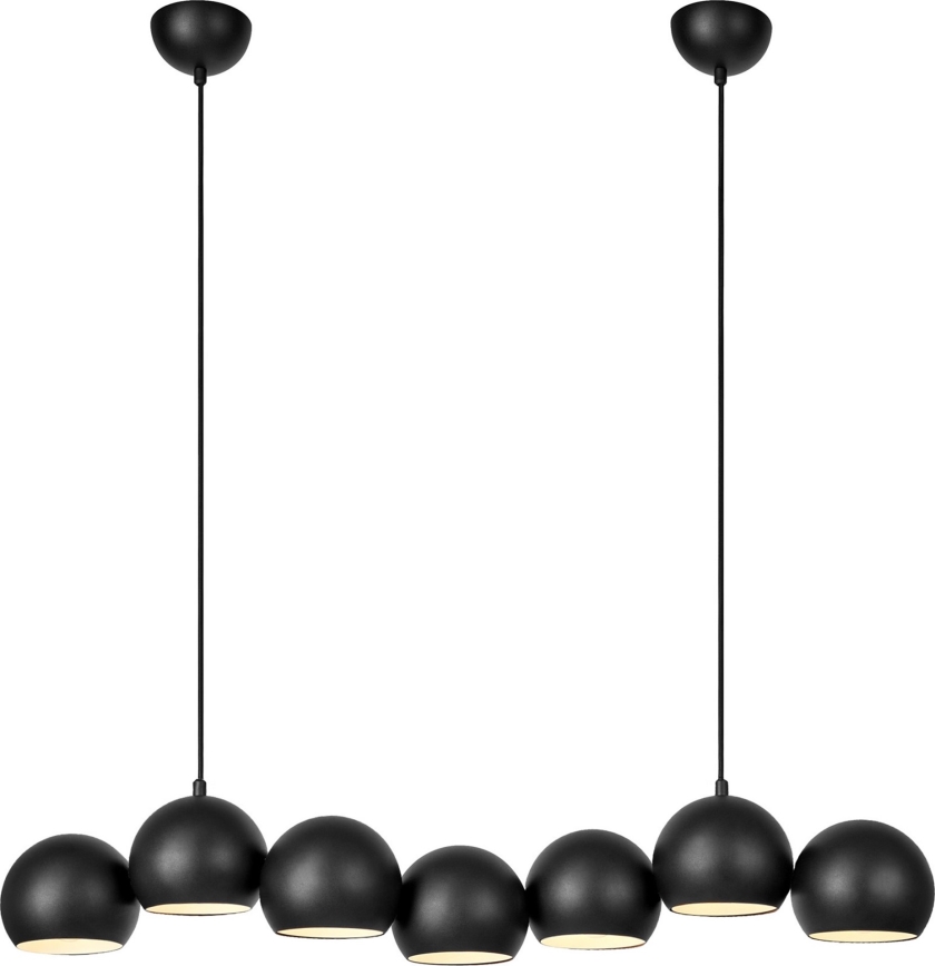 Markslöjd 108860 - Kattokruunu johdossa CUPOLO 7xE14/40W/230V musta
