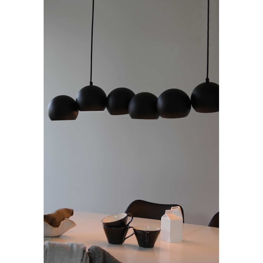 Markslöjd 108860 - Kattokruunu johdossa CUPOLO 7xE14/40W/230V musta