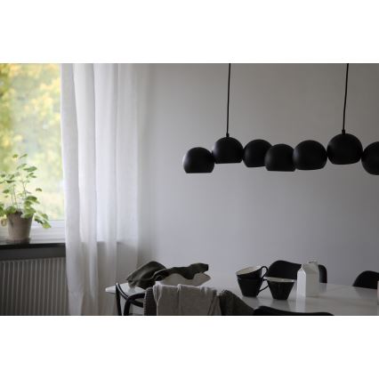 Markslöjd 108860 - Kattokruunu johdossa CUPOLO 7xE14/40W/230V musta