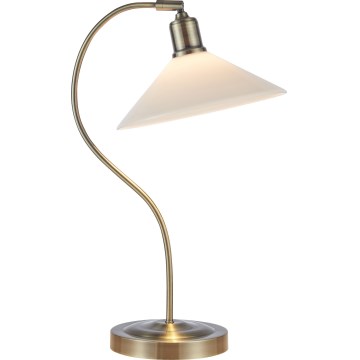 Markslöjd 108863 - Pöytävalaisin VELA 1xE27/40W/230V messinki/valkoinen