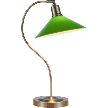 Markslöjd 108864 - Pöytävalaisin VELA 1xE27/40W/230V messinki/vihreä