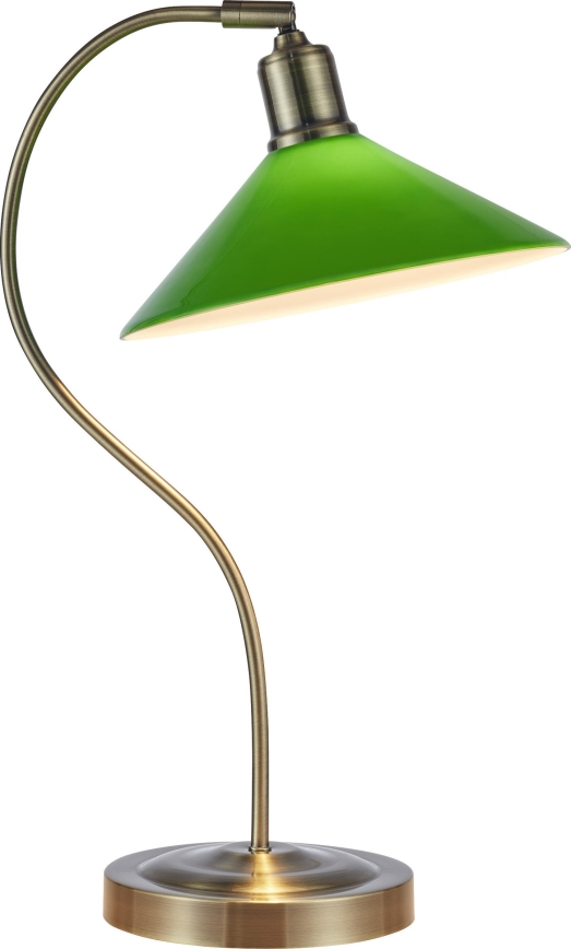 Markslöjd 108864 - Pöytävalaisin VELA 1xE27/40W/230V messinki/vihreä