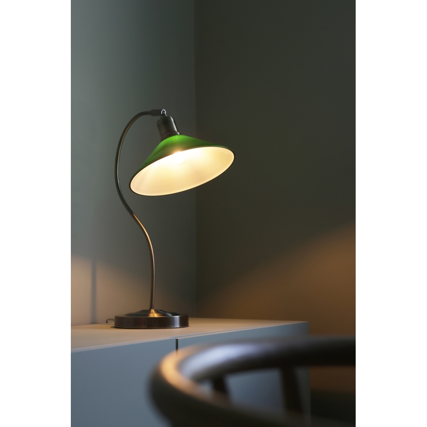 Markslöjd 108864 - Pöytävalaisin VELA 1xE27/40W/230V messinki/vihreä
