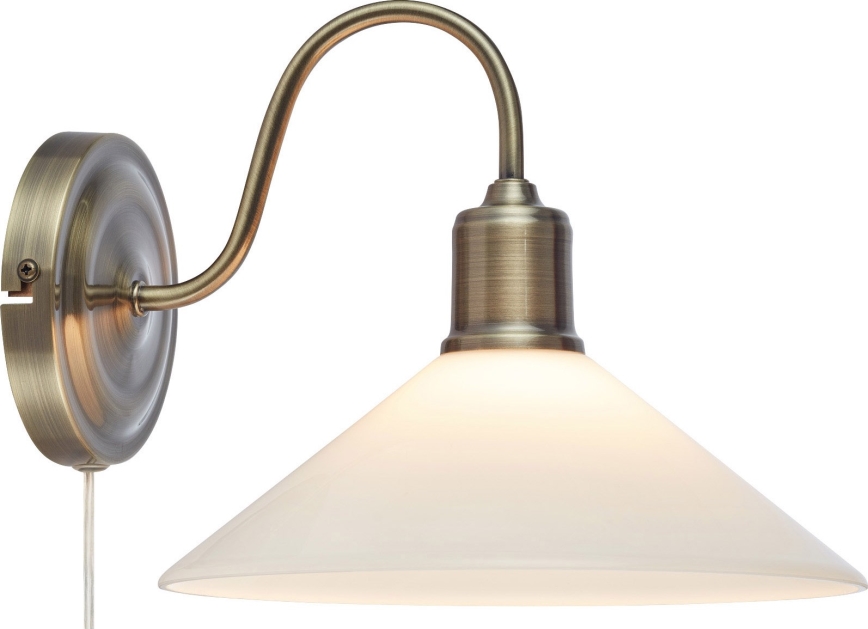 Markslöjd 108865 - Seinävalaisin VELA 1xE27/40W/230V messinki/valkoinen