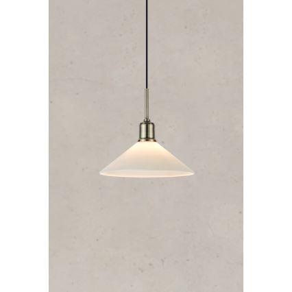 Markslöjd 108867 - Kattokruunu johdossa VELA 1xE27/40W/230V messinki/valkoinen