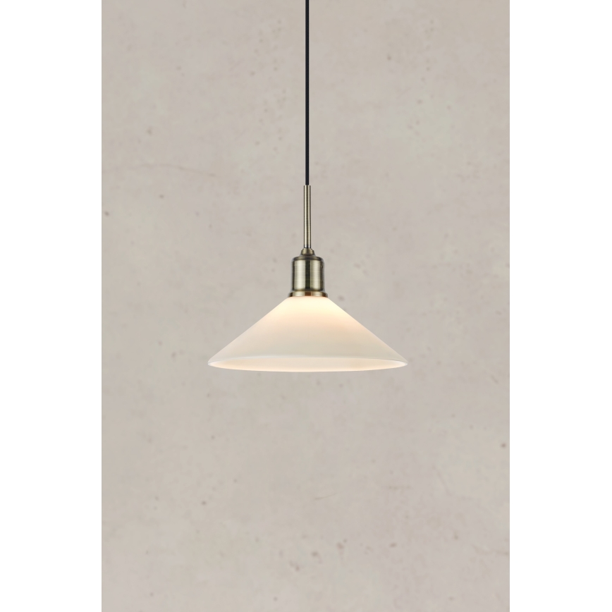 Markslöjd 108867 - Kattokruunu johdossa VELA 1xE27/40W/230V messinki/valkoinen