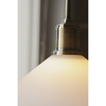 Markslöjd 108867 - Kattokruunu johdossa VELA 1xE27/40W/230V messinki/valkoinen