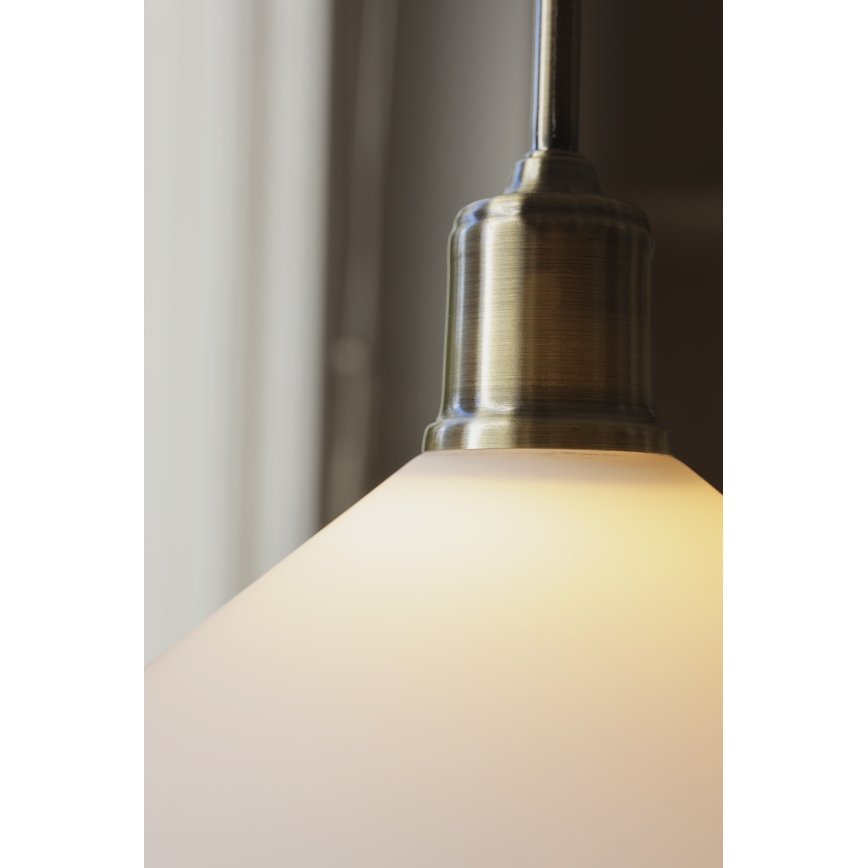 Markslöjd 108867 - Kattokruunu johdossa VELA 1xE27/40W/230V messinki/valkoinen