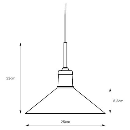 Markslöjd 108867 - Kattokruunu johdossa VELA 1xE27/40W/230V messinki/valkoinen