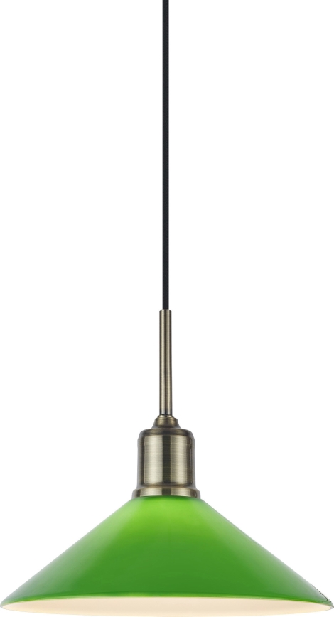 Markslöjd 108868 - Kattokruunu johdossa VELA 1xE27/40W/230V messinki/vihreä