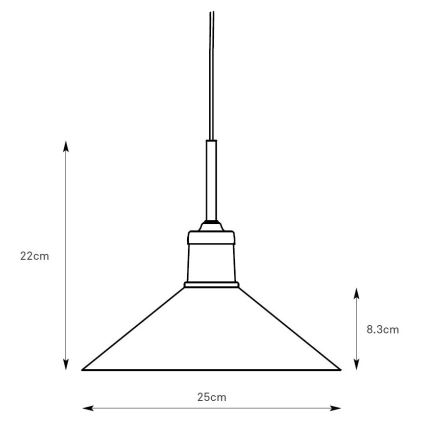 Markslöjd 108868 - Kattokruunu johdossa VELA 1xE27/40W/230V messinki/vihreä