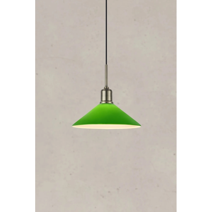 Markslöjd 108868 - Kattokruunu johdossa VELA 1xE27/40W/230V messinki/vihreä
