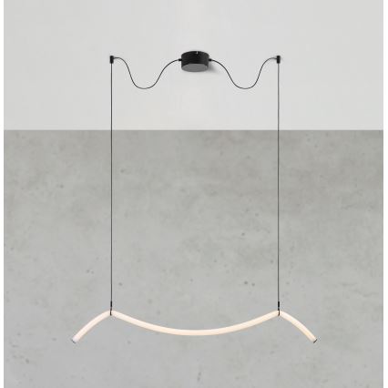 Markslöjd 108873 - himmennettävä LED-riippuvalaisin vaijerilla MELT LED/13W/230V musta