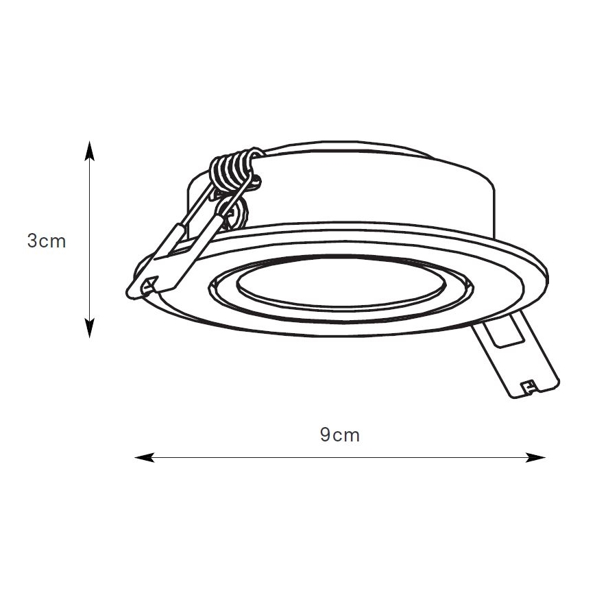 Markslöjd 108885 - LED-himmennettävä kylpyhuoneen alakattoon upotettava valaisin PLUTO LED/4,9W/230V CRI 90 IP44 valkoinen