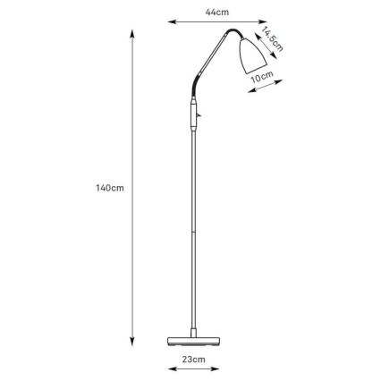 Markslöjd 108886 - himmennettävä LED-lattiavalaisin PATRO LED/4,9W/230V CRI 90 musta