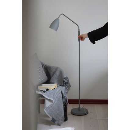 Markslöjd 108888 - LED himmennettävä lattiavalaisin PATRO LED/4,9W/230V CRI 90 harmaa