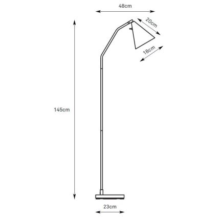 Markslöjd 108889 - LED-himmennettävä lattiavalaisin FUNIL LED/4,9W/230V CRI 90, musta
