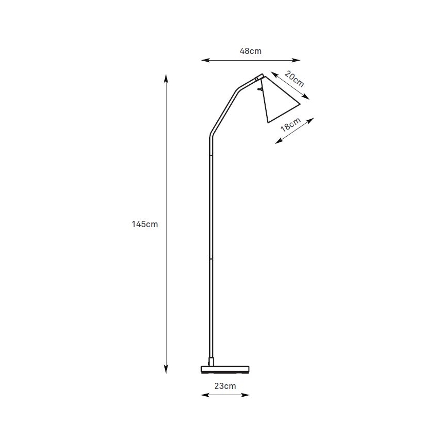 Markslöjd 108889 - LED-himmennettävä lattiavalaisin FUNIL LED/4,9W/230V CRI 90, musta