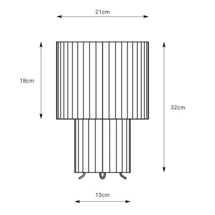 Markslöjd 108896 - Pöytälamppu CATIS 1xE27/60W/230V 32 cm harmaa