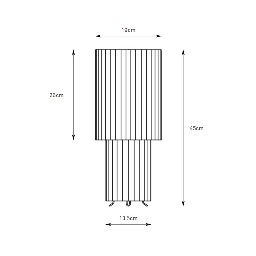 Markslöjd 108897 - Pöytälamppu CATIS 1xE27/60W/230V 45 cm valkoinen