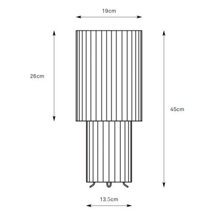 Markslöjd 108898 - Pöytävalaisin CATIS 1xE27/60W/230V 45 cm harmaa