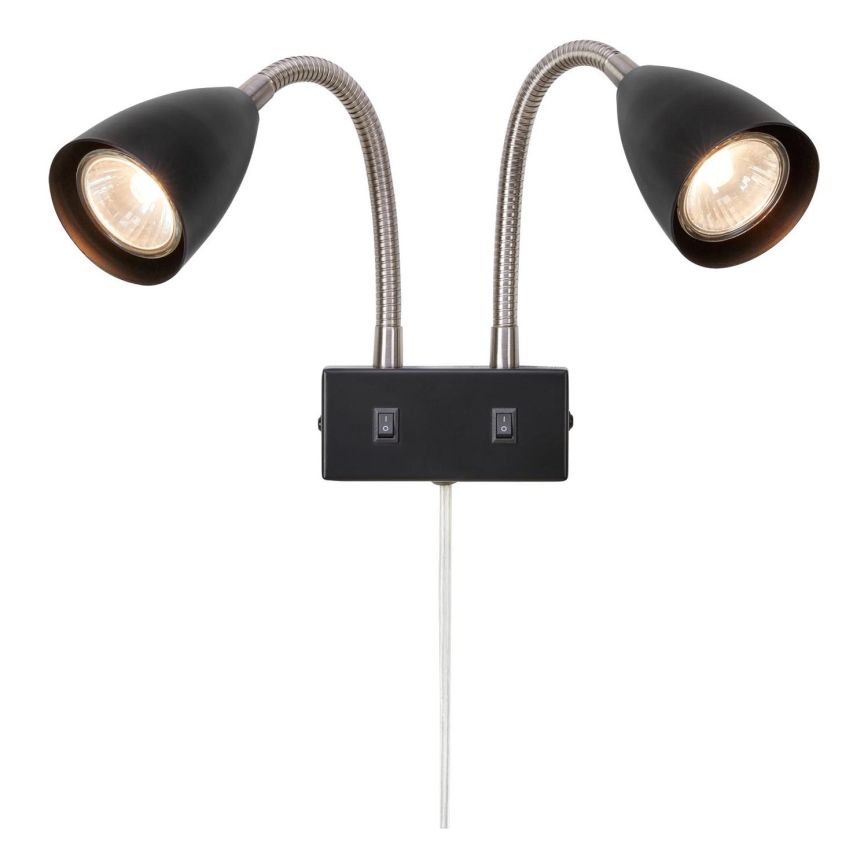 Markslöjd 108901 - Seinään asennettava kohdevalaisin CIRO 2xGU10/7W/230V musta