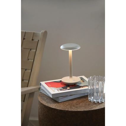 Markslöjd 108917 - LED Himmennettävä ulko ladattava pöytävalaisin PETIT LED/2W/1800 mAh 2200/2700/3000K IP44 harmaa