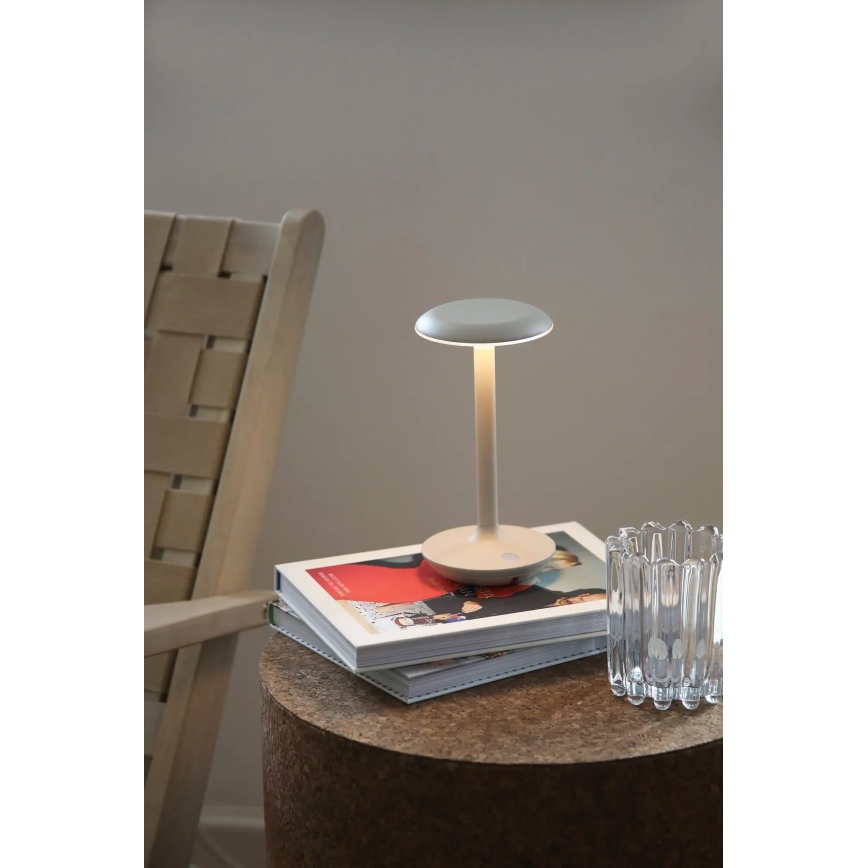Markslöjd 108917 - LED Himmennettävä ulko ladattava pöytävalaisin PETIT LED/2W/1800 mAh 2200/2700/3000K IP44 harmaa
