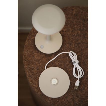 Markslöjd 108917 - LED Himmennettävä ulko ladattava pöytävalaisin PETIT LED/2W/1800 mAh 2200/2700/3000K IP44 harmaa