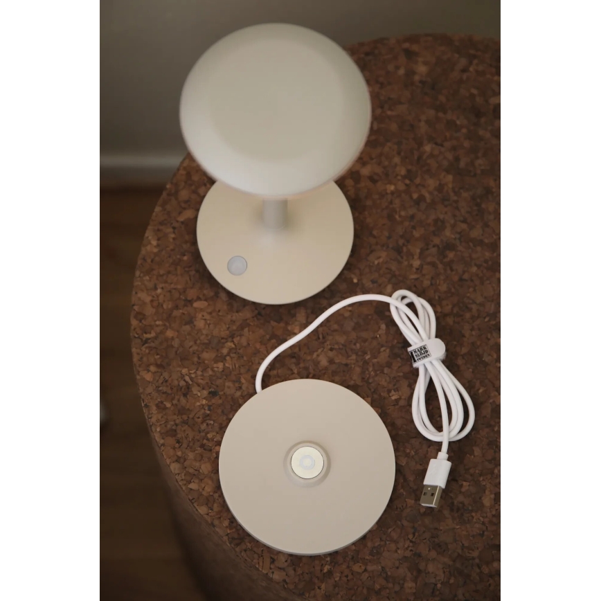 Markslöjd 108917 - LED Himmennettävä ulko ladattava pöytävalaisin PETIT LED/2W/1800 mAh 2200/2700/3000K IP44 harmaa