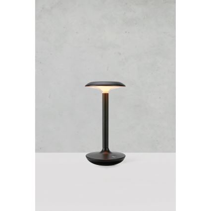 Markslöjd 108918 - LED Himmennettävä ulko ladattava pöytävalaisin PETIT LED/2W/1800 mAh 2200/2700/3000K IP44 musta