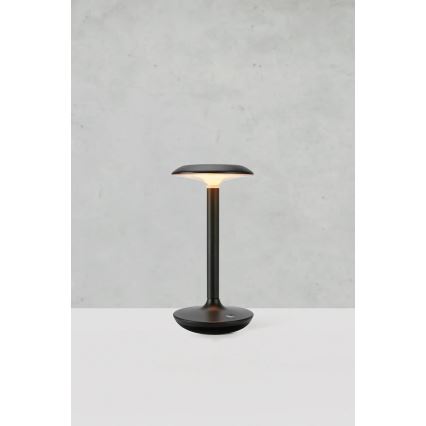 Markslöjd 108918 - LED Himmennettävä ulko ladattava pöytävalaisin PETIT LED/2W/1800 mAh 2200/2700/3000K IP44 musta