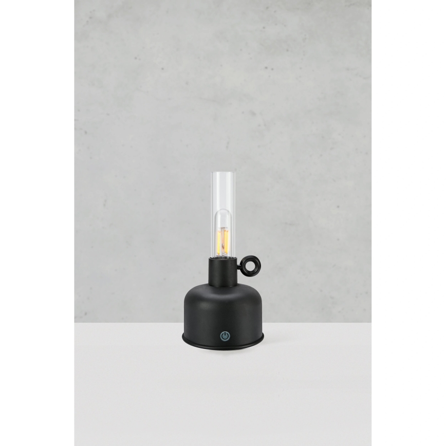 Markslöjd 108919 - LED Himmennettävä ulko ladattava pöytävalaisin ASTRID LED/2W/1200 mAh IP44 musta