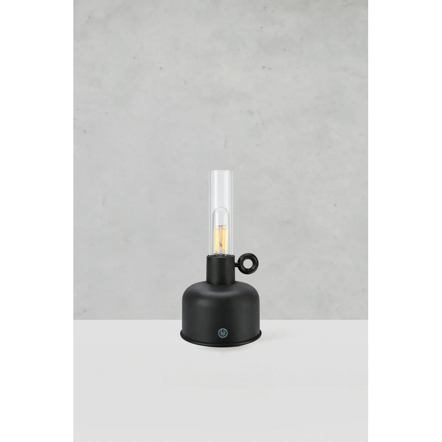 Markslöjd 108919 - LED Himmennettävä ulko ladattava pöytävalaisin ASTRID LED/2W/1200 mAh IP44 musta